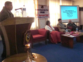 Treasurer Mr. Krishna Nakarmi facilitating the program